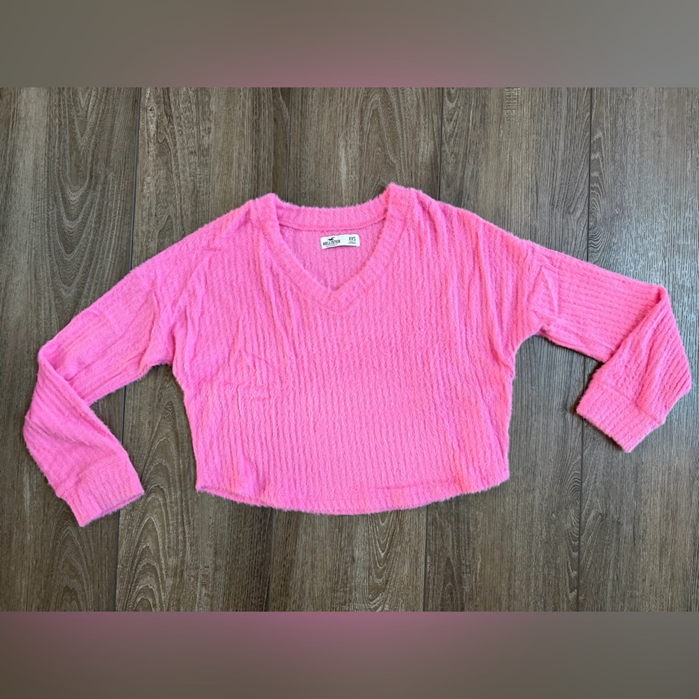 Hollister Pink & Blue V-Neck Sweaters (Lot of 2) - Size XXS